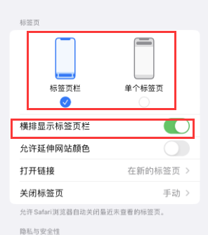 方城iPhone授权维修分享Safari浏览器如何切换标签栏位置 